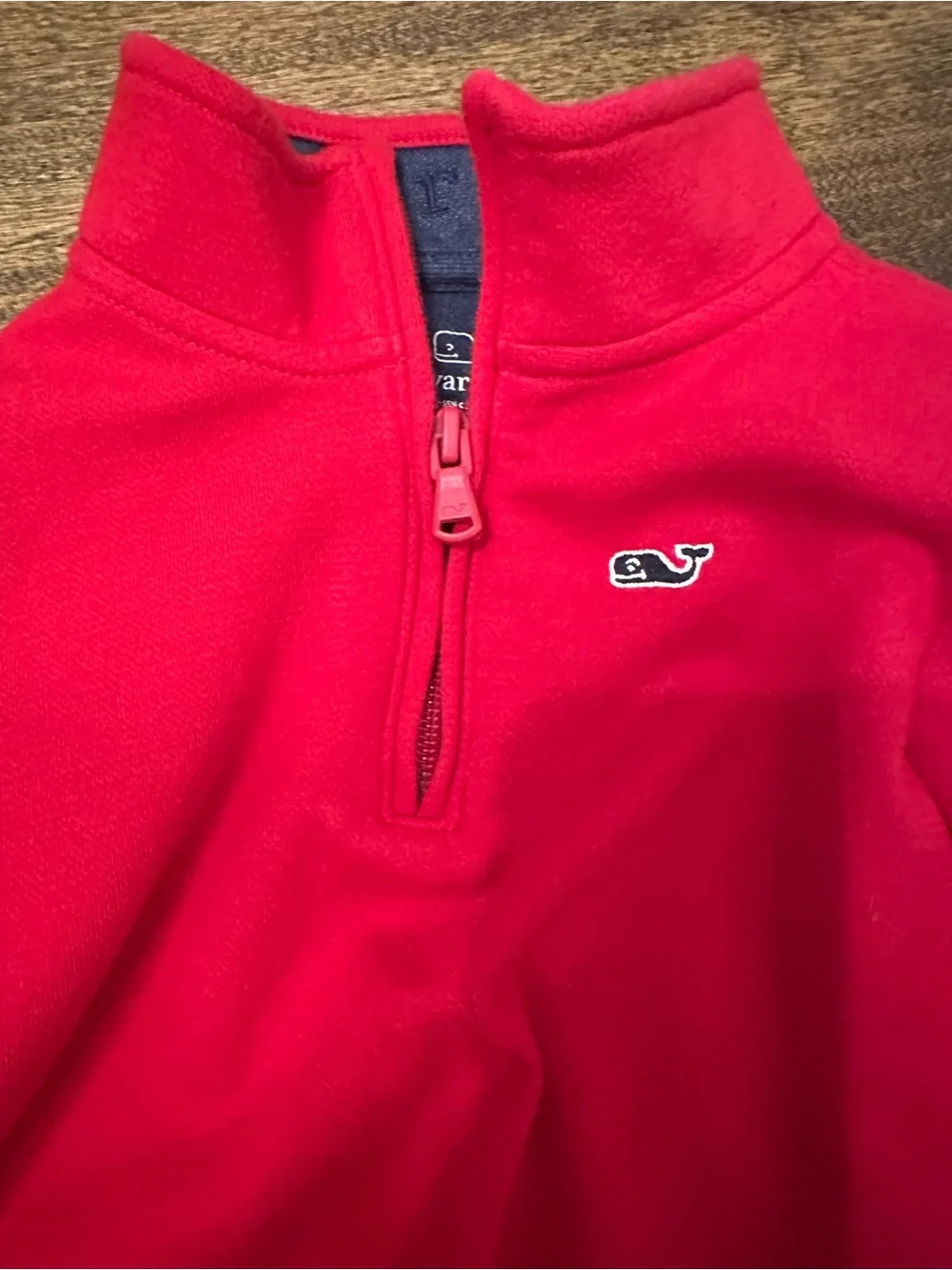Vineyard Vines Kids Bright Red Half-Zip Pullover